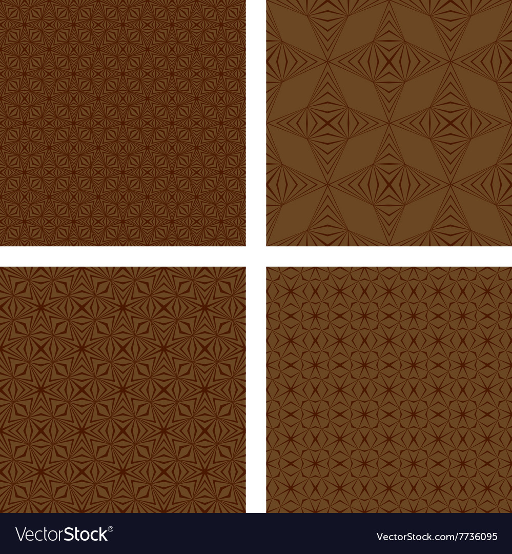 Brown seamless pattern background set