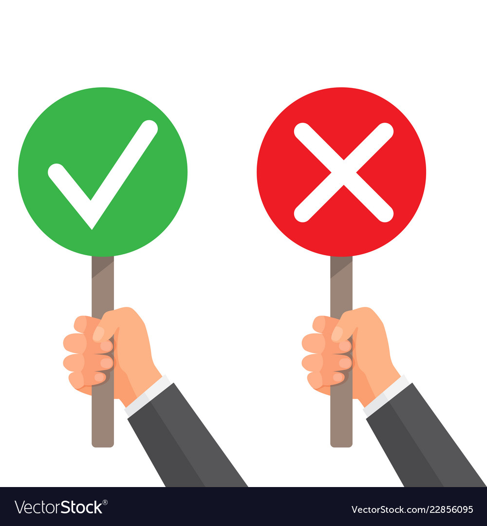 Check Mark and X Symbol