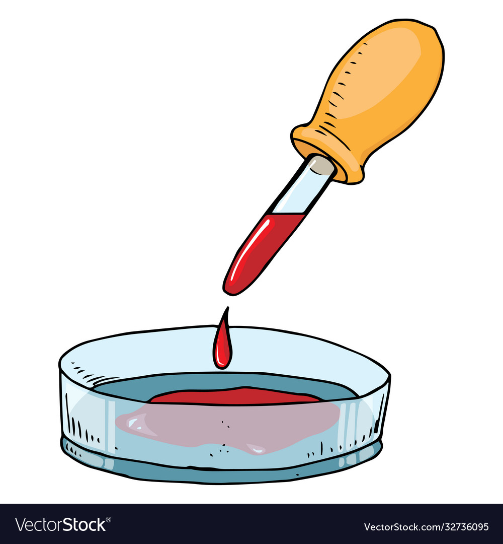 Chemical pipette with a flask for testing Vector Image Chemical pipette with a flask for testing