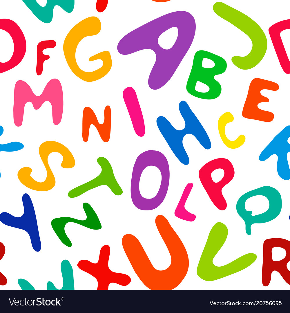 Colorful Alphabet Pattern - Children's Art