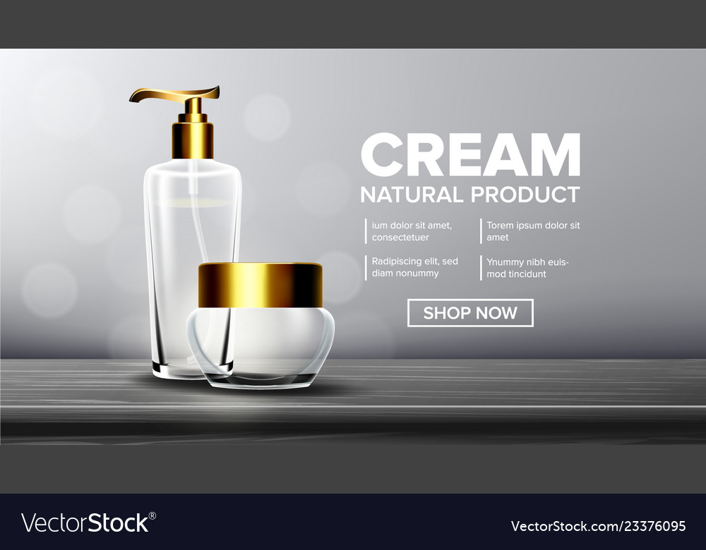Cosmetic glass poster oil water perfume