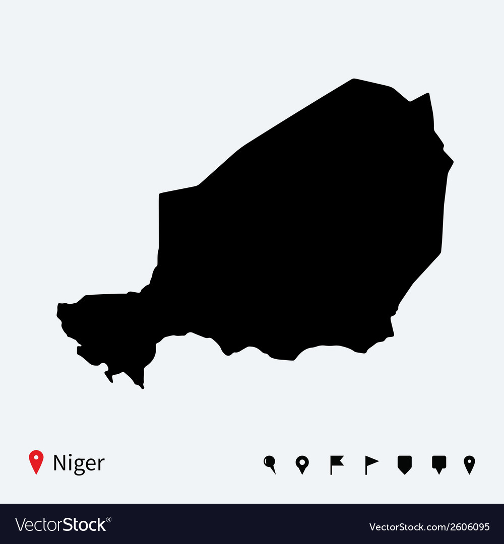 Detailed Niger Map with Navigation Icons