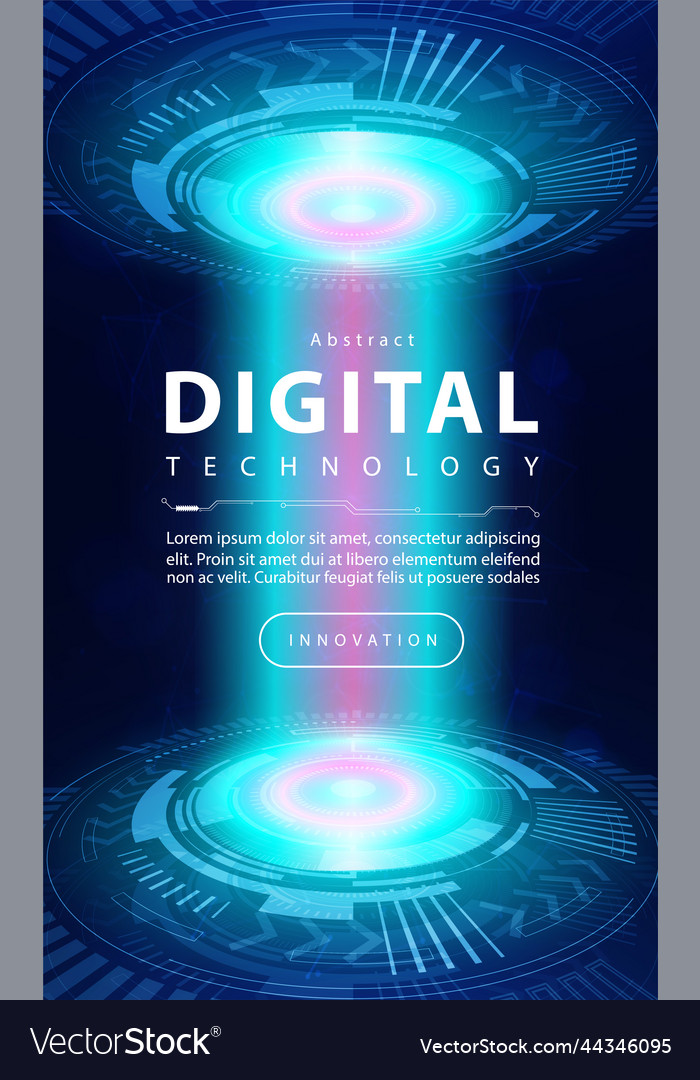 Digital big data technology futuristic blue energy Vector Image Digital big data technology futuristic blue energy