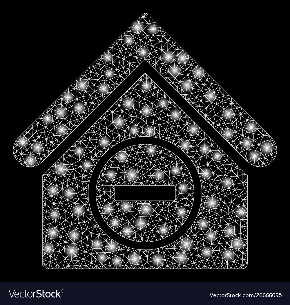 Flare mesh 2d remove building with flash spots vector image Flare mesh 2d remove building with flash spots