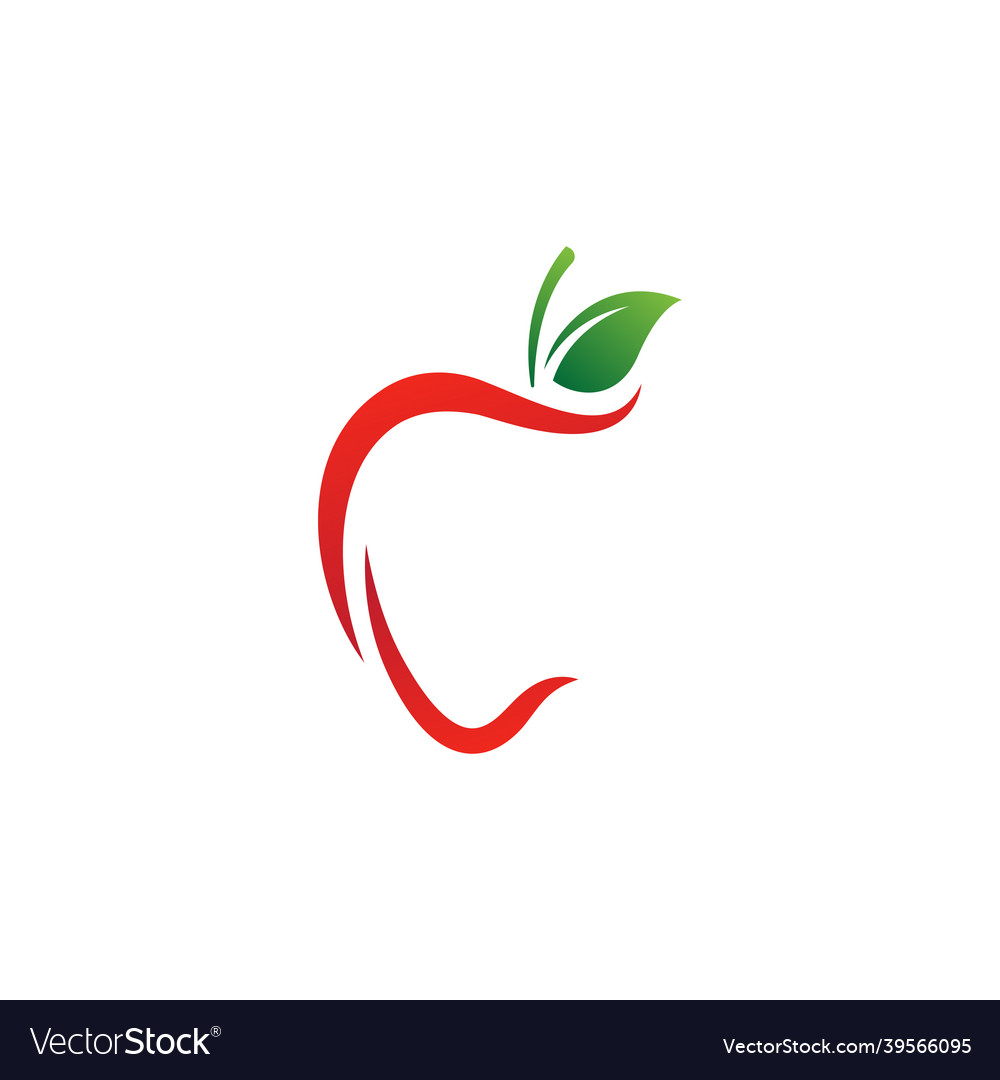 Healthy apple design icon Royalty Free Vector Image