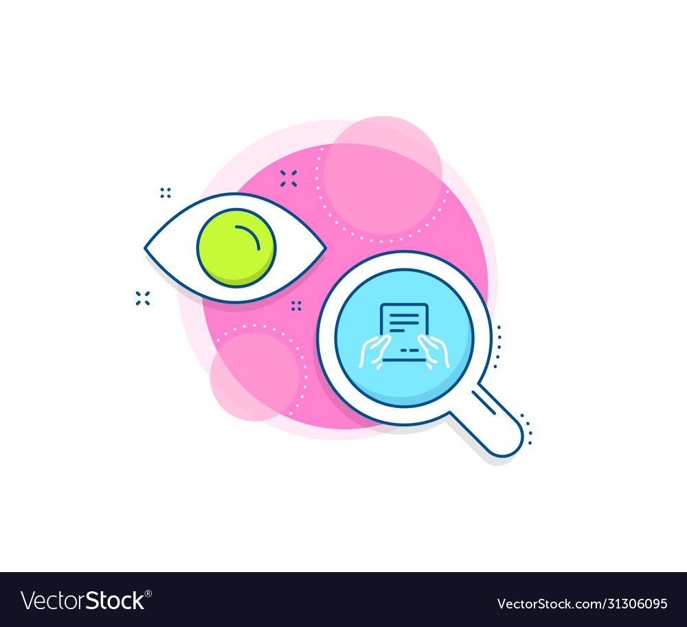 Hold document line icon text file sign