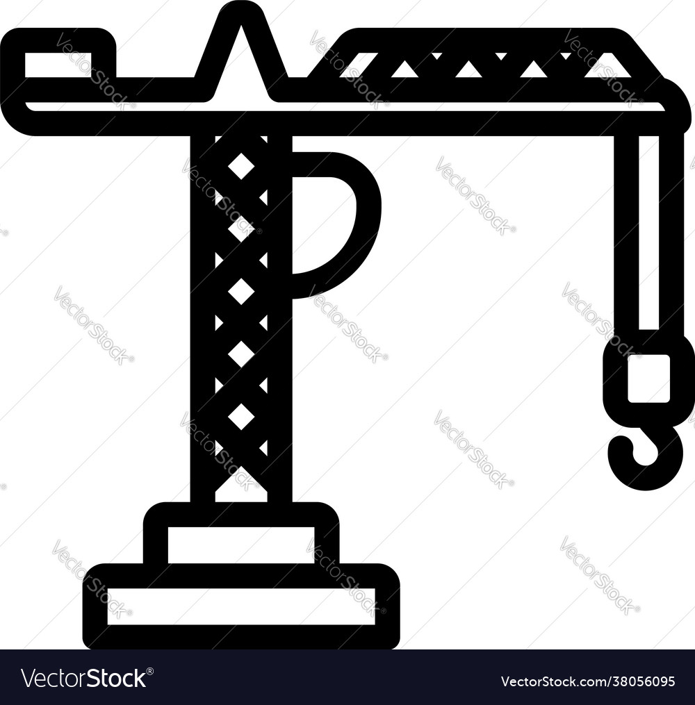 Icon crane Royalty Free Vector Image - VectorStock