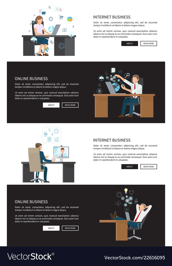 Internet and online web pages vector image Internet and online web pages