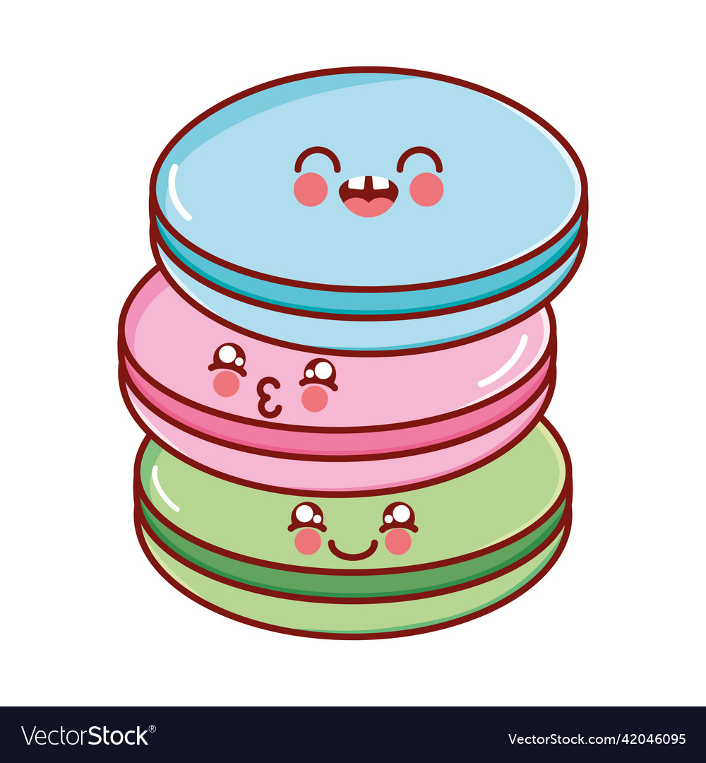 Kawaii macarons icon