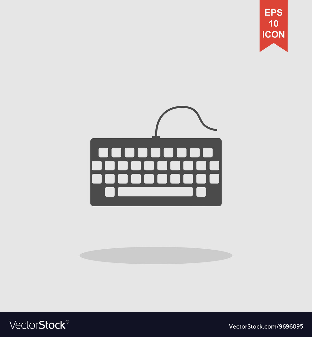 Keyboard icon flat design style