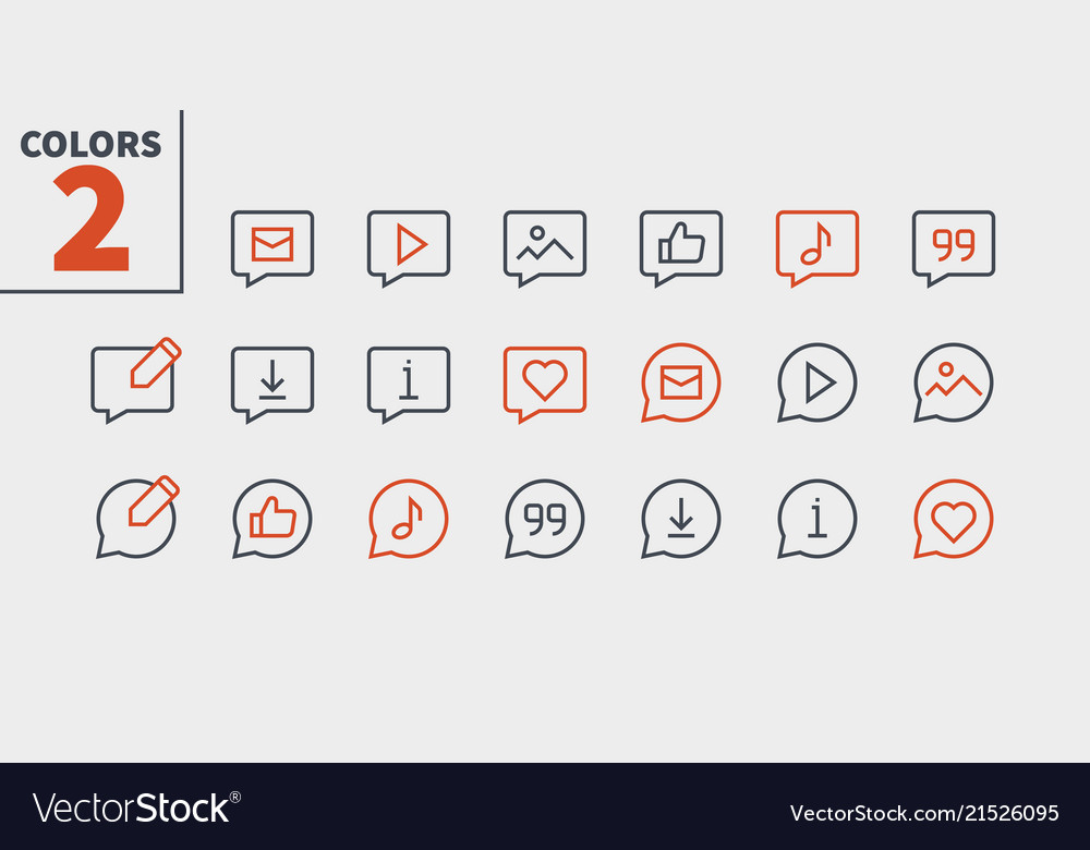Messages ui pixel perfect well-crafted thin vector image Messages ui pixel perfect well-crafted thin