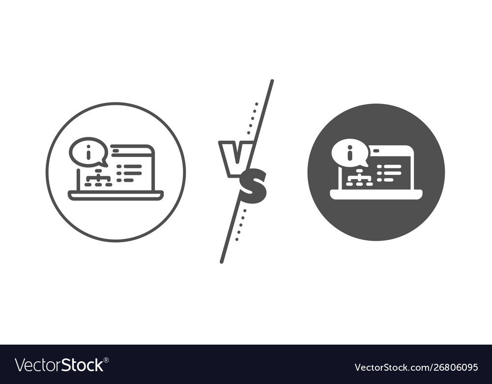Online documentation line icon technical