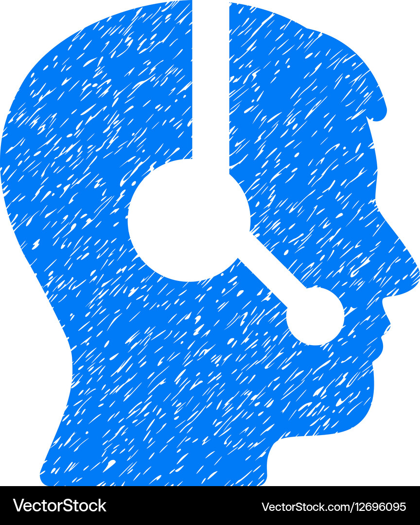 Operator grainy texture icon Royalty Free Vector Image