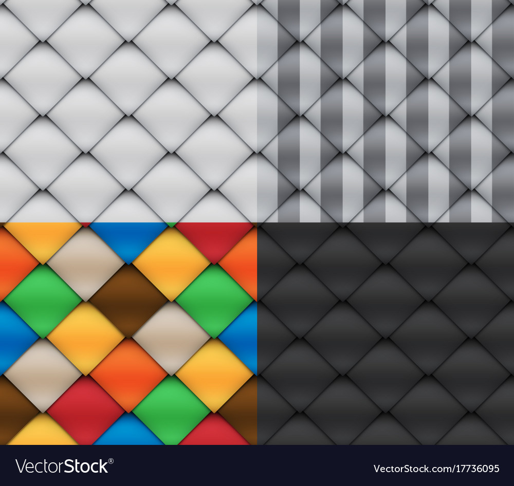 Patchwork set seamless patterns