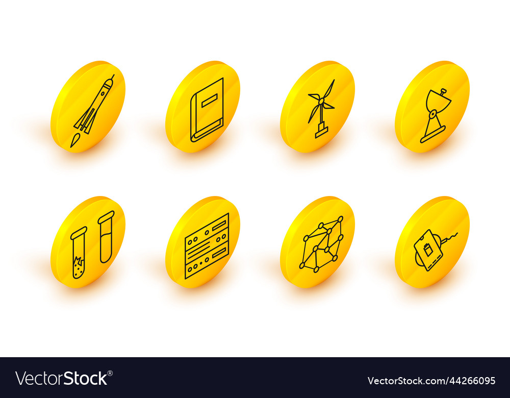 Set line wireless charger neural network server Vector Image Set line wireless charger neural network server