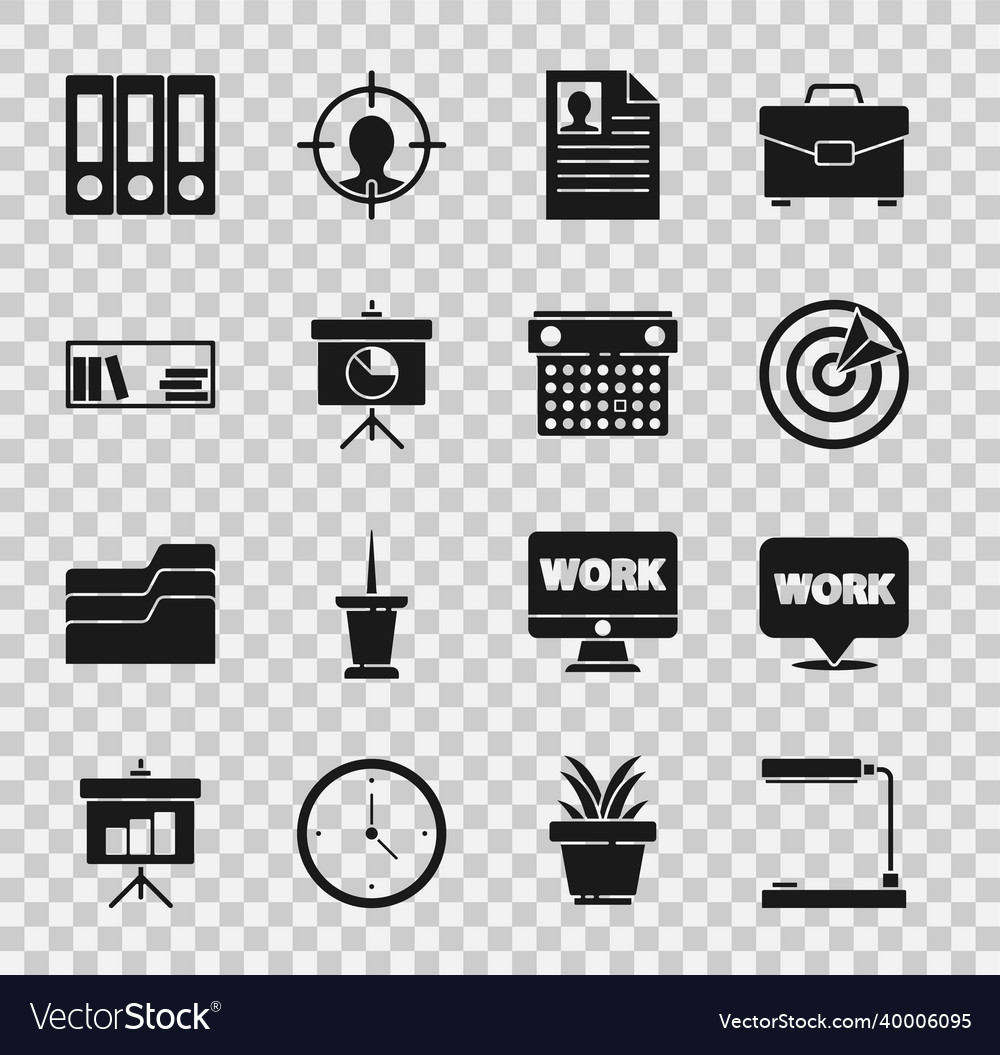 Set table lamp location with text work target vector image Set table lamp location with text work target