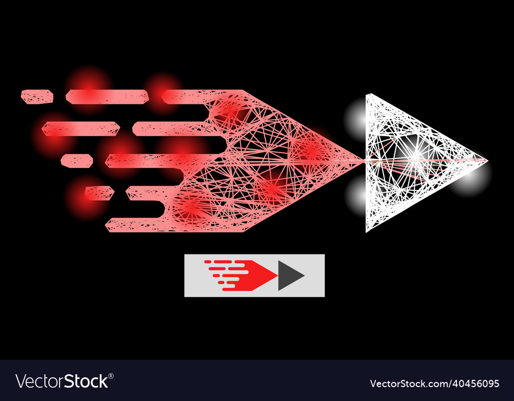 Shiny hatched mesh rewind forward with lightspots vector image Shiny hatched mesh rewind forward with lightspots