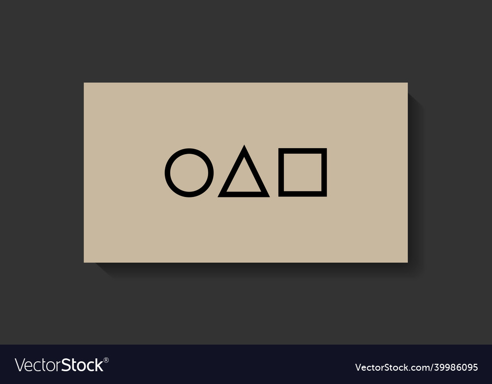 Squid game a business card for playing Royalty Free Vector