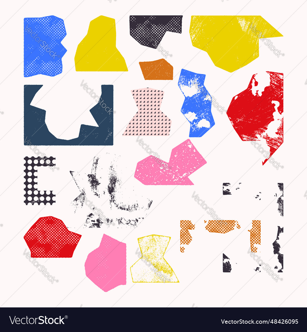 Stylish set featuring textural elements Vector Image Stylish set featuring textural elements