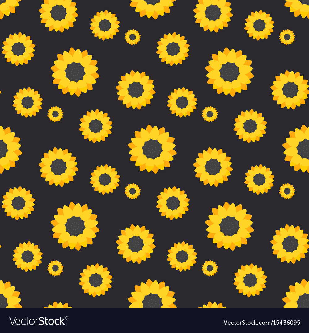 Sunflower seamless pattern