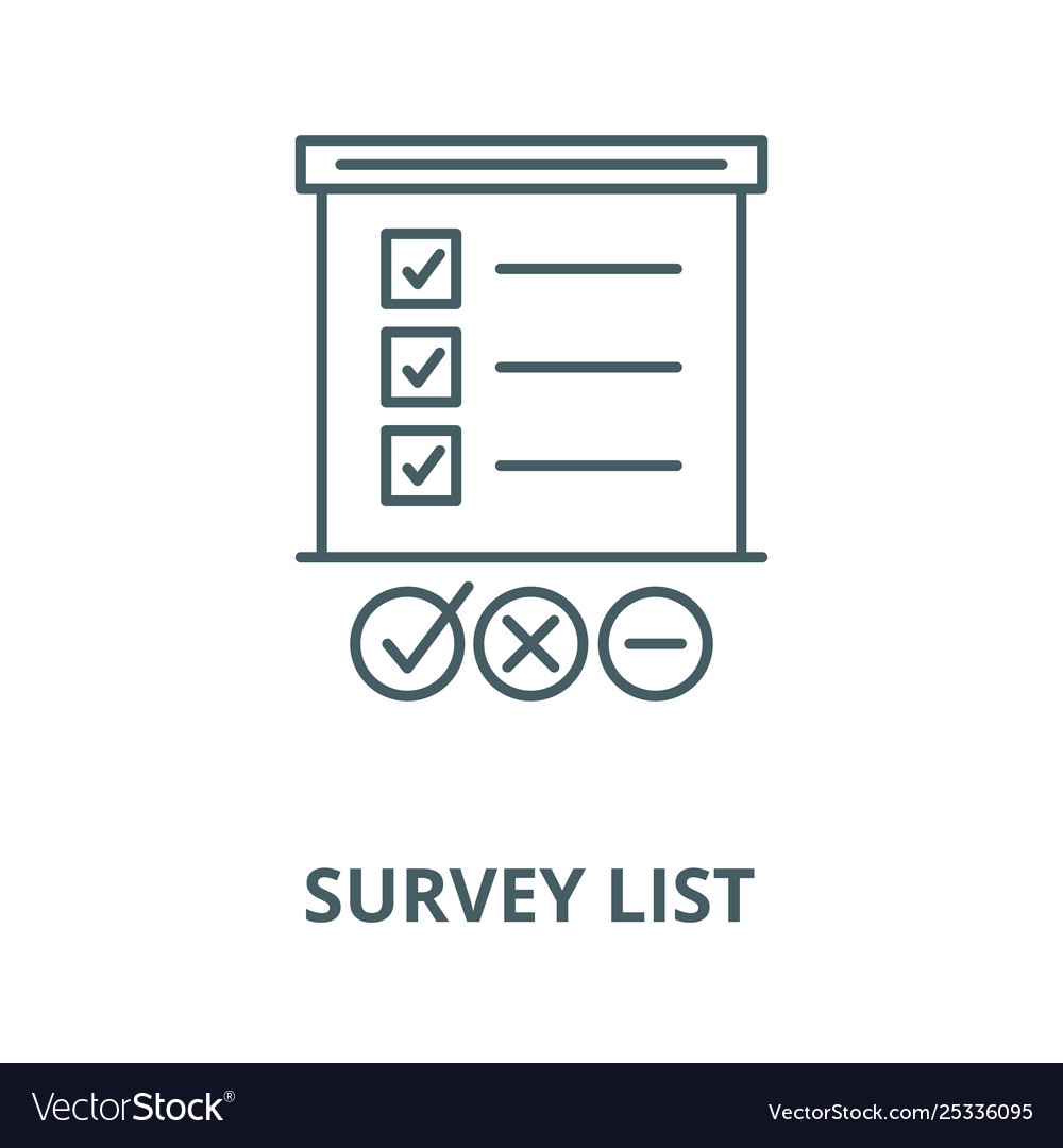 Survey list line icon linear concept