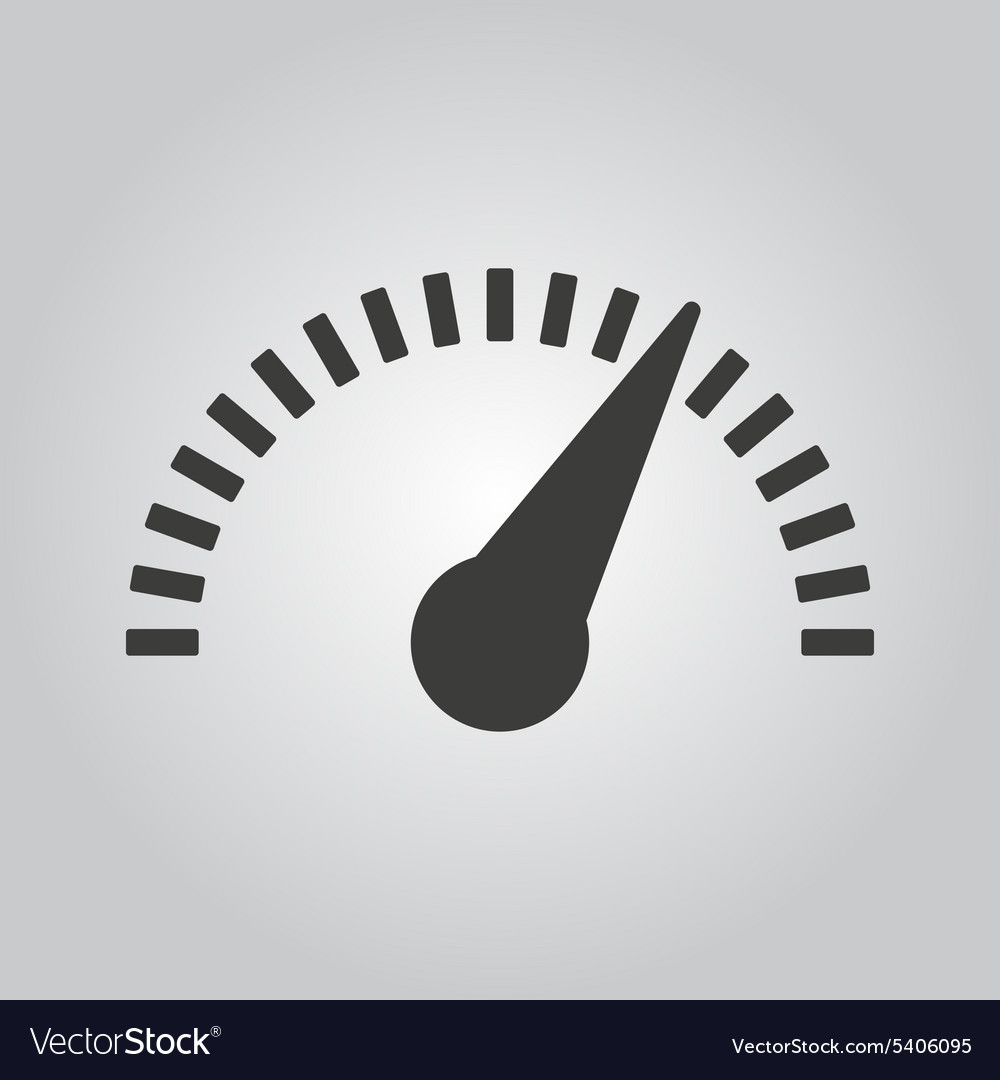 Tachometer speedometer and indicator icon