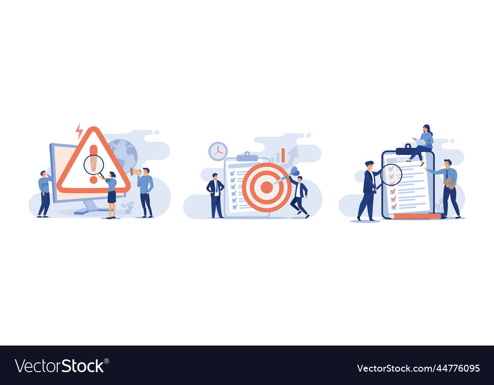 Tiny people examining operating system error vector image Tiny people examining operating system error