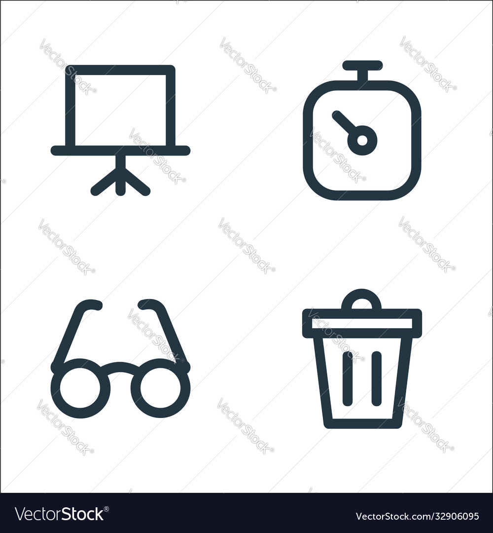 User interface line icons linear set quality
