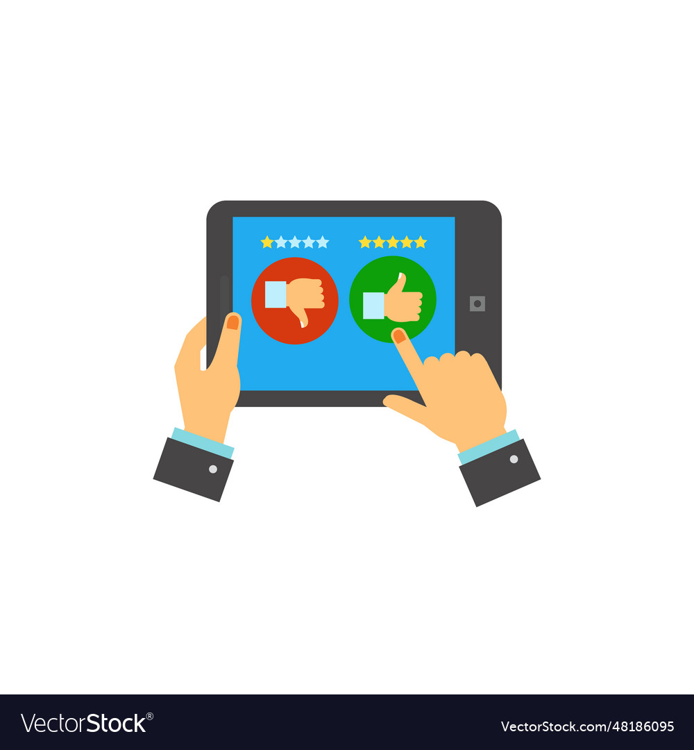 Website rating vector image Website rating