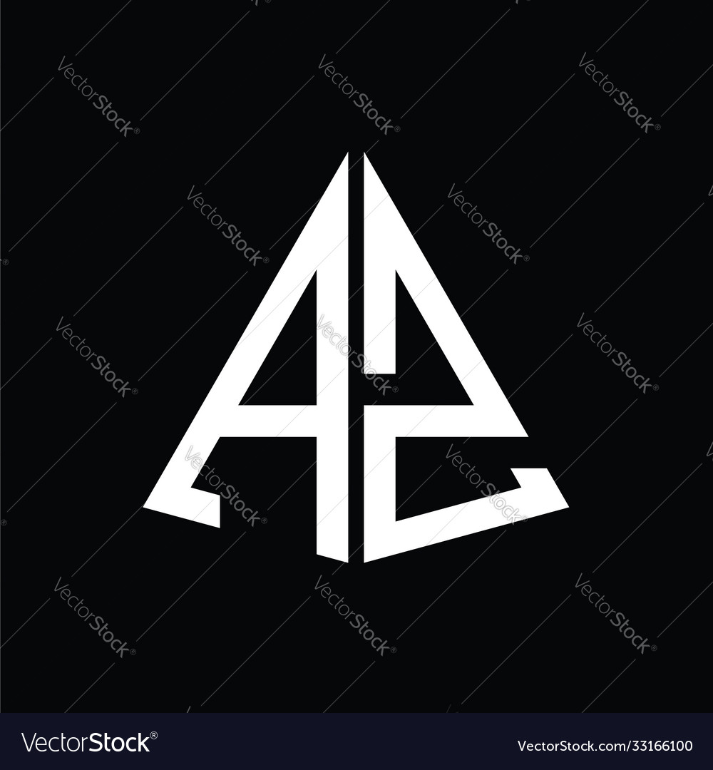 A z white triangle initials with black