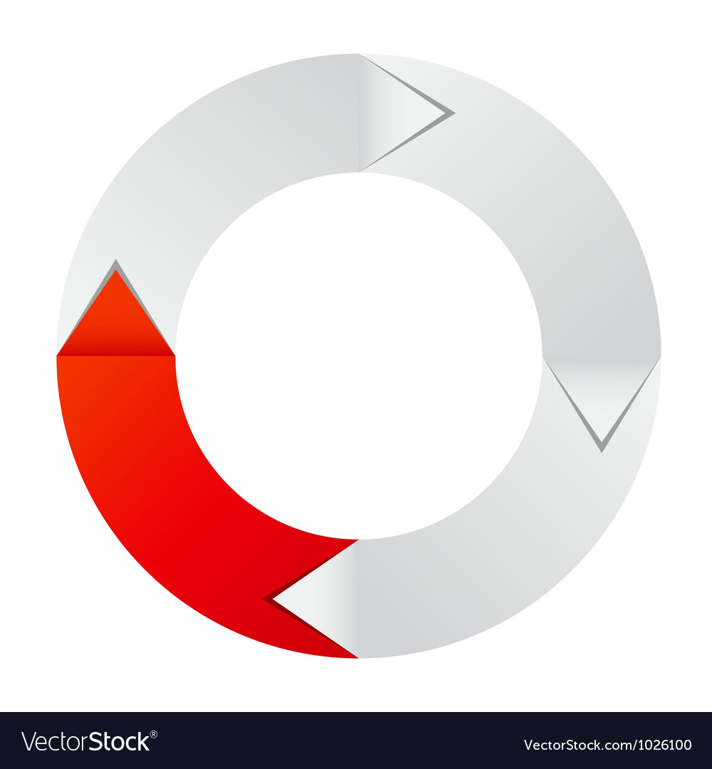 Concept of colorful circular banner with arrows