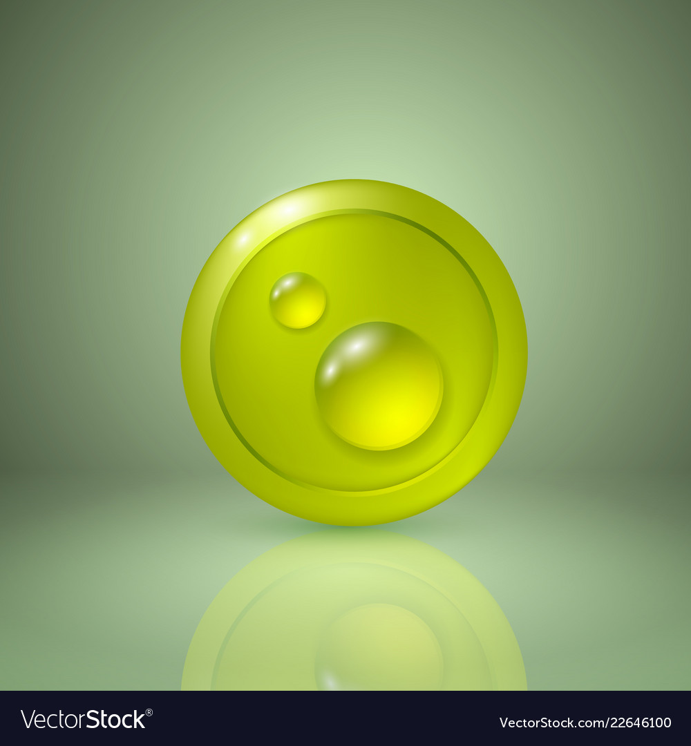 Drop of dew yellow style icon for app or web