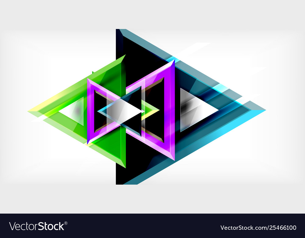 Dynamic triangle composition abstract background vector image Dynamic triangle composition abstract background