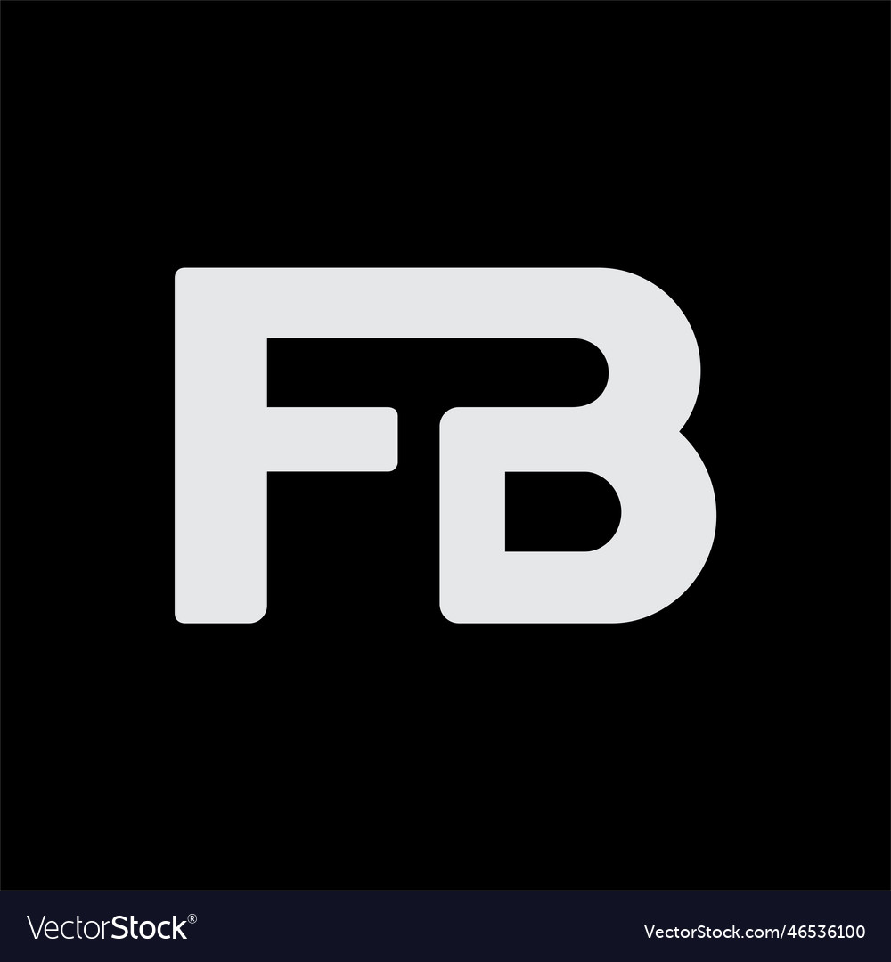 Fb logo initial design simple icon template