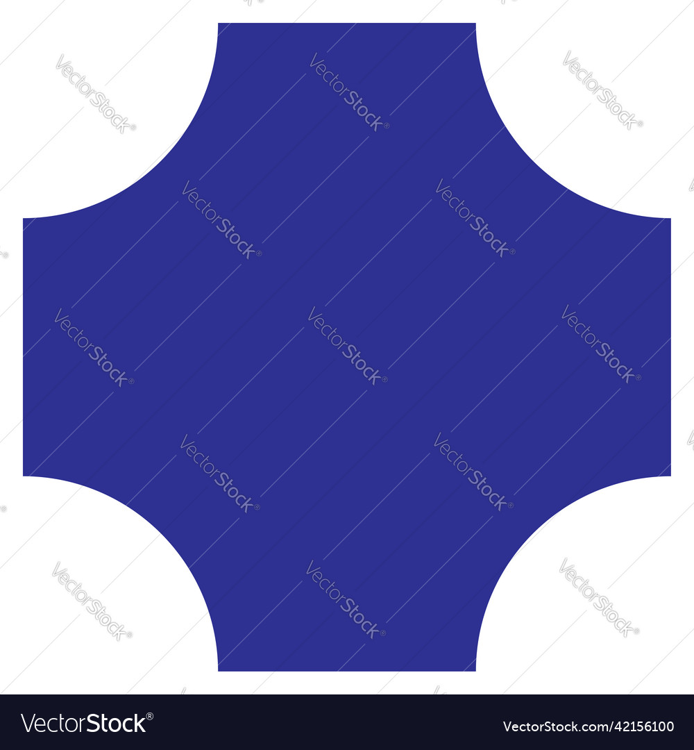 Flat banner button template shape with corner vector image Flat banner button template shape with corner