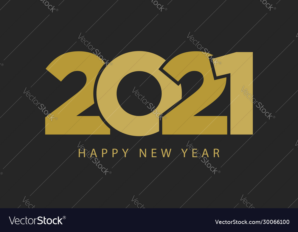 Happy 2021 new year concept design christmas Vector Image