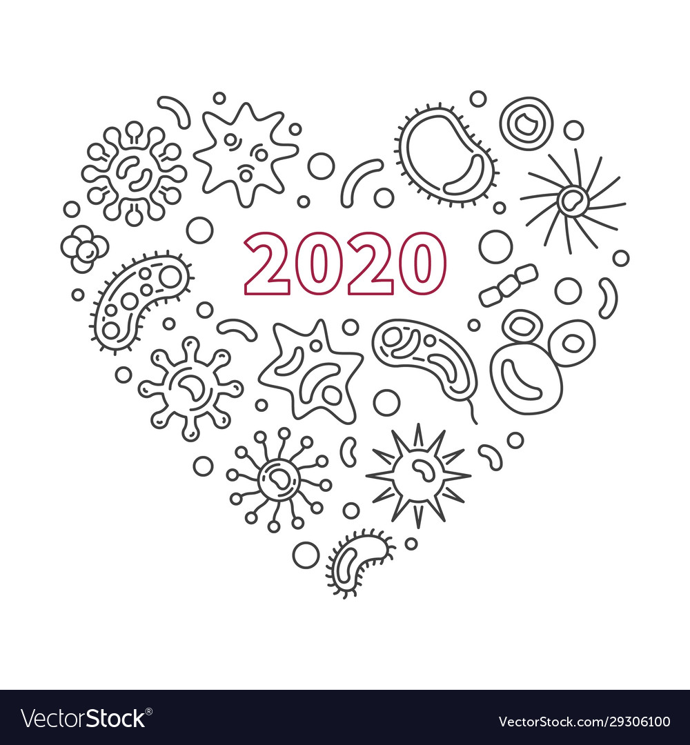 Heart-Shaped Virus Concept
