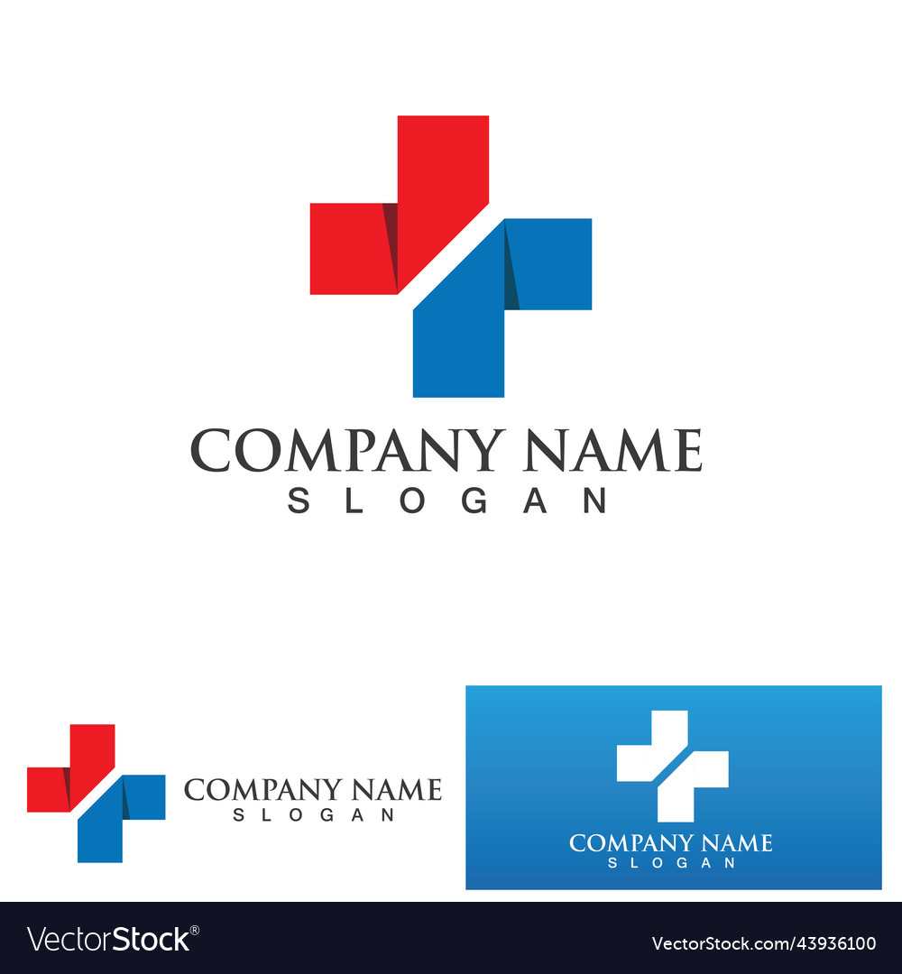 Hospital logo and symbol Royalty Free Vector Image