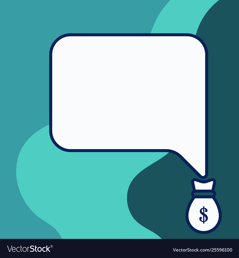 Isolated front view speech bubble pointing down vector image Isolated front view speech bubble pointing down