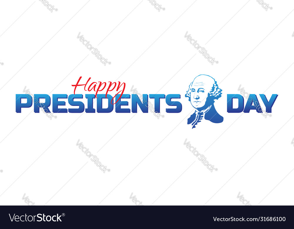 Label logo or banner to happy presidents day