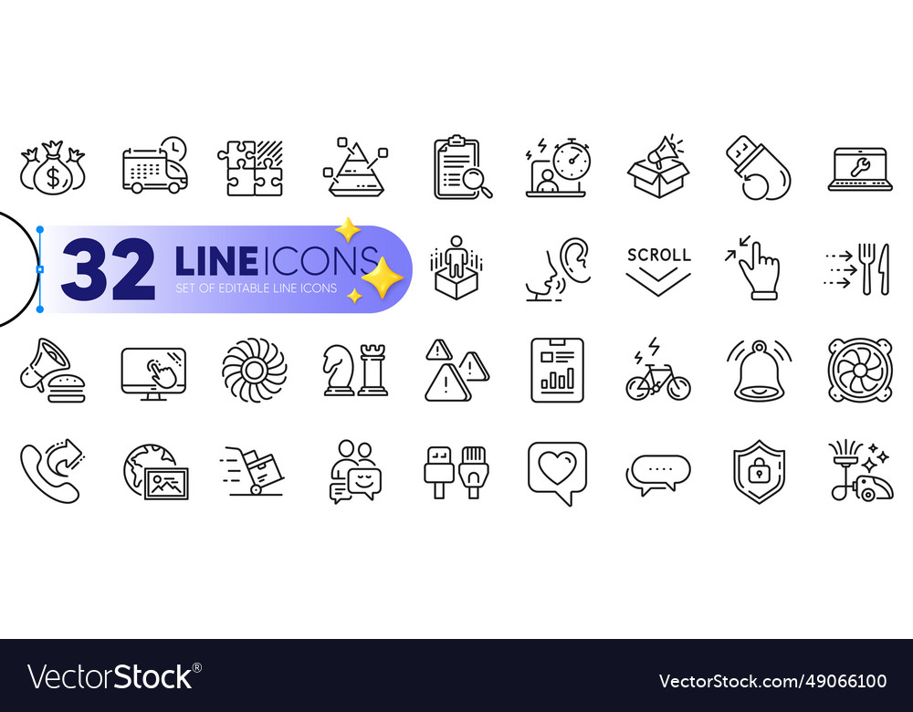 Outline set of report document web photo