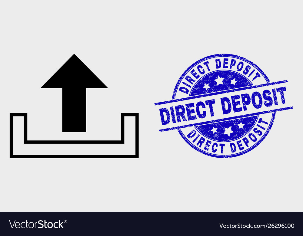 Outline upload icon and scratched direct vector image Outline upload icon and scratched direct