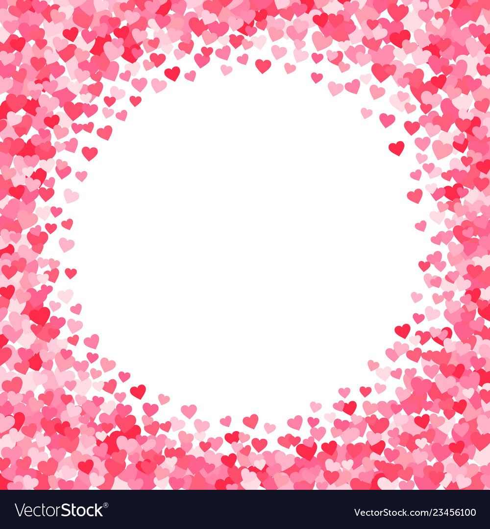 Pink red valentines days hearts text box Vector Image