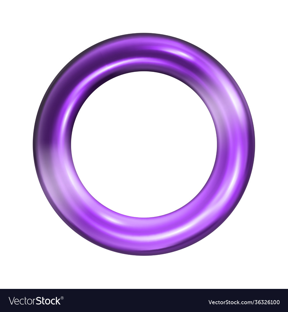 Realistic 3d render metallic color gradient vector image Realistic 3d render metallic color gradient