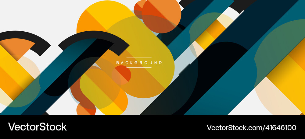 Round geometric shapes lines and circles Vector Image