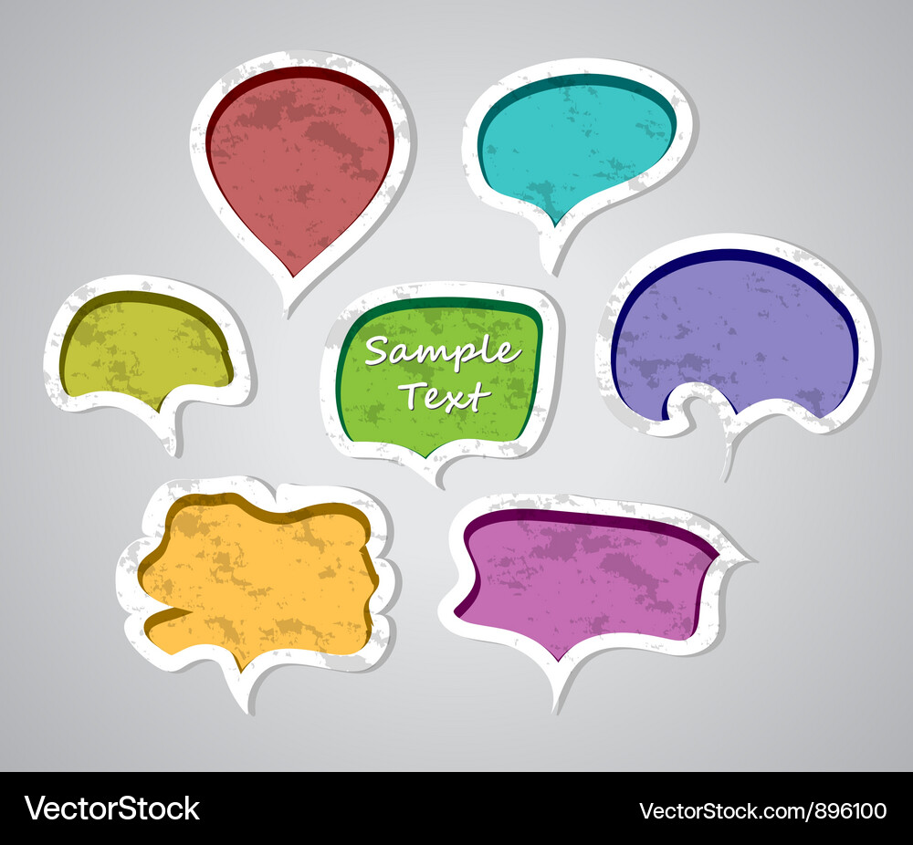 Speech bubbles set Royalty Free Vector Image - VectorStock