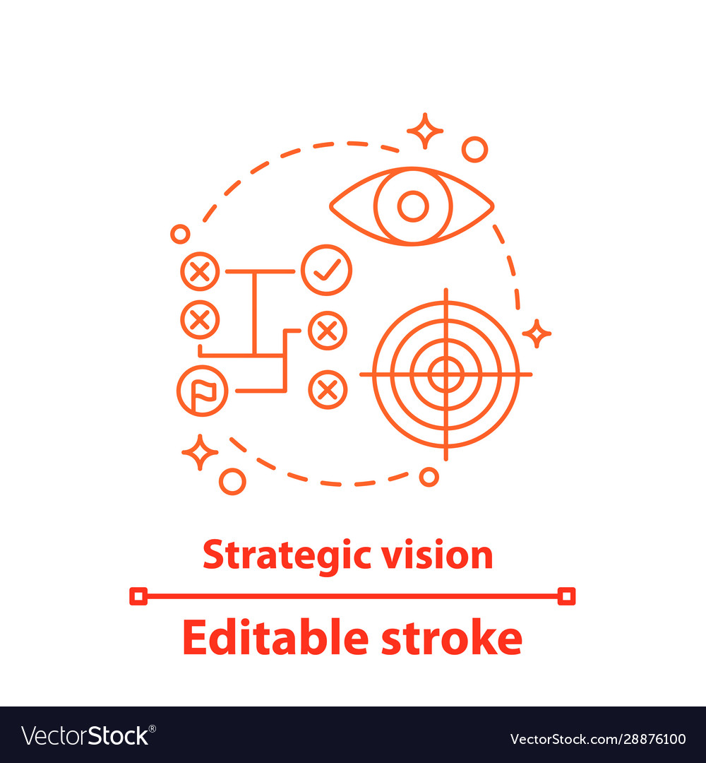 Strategic vision concept icon Royalty Free Vector Image