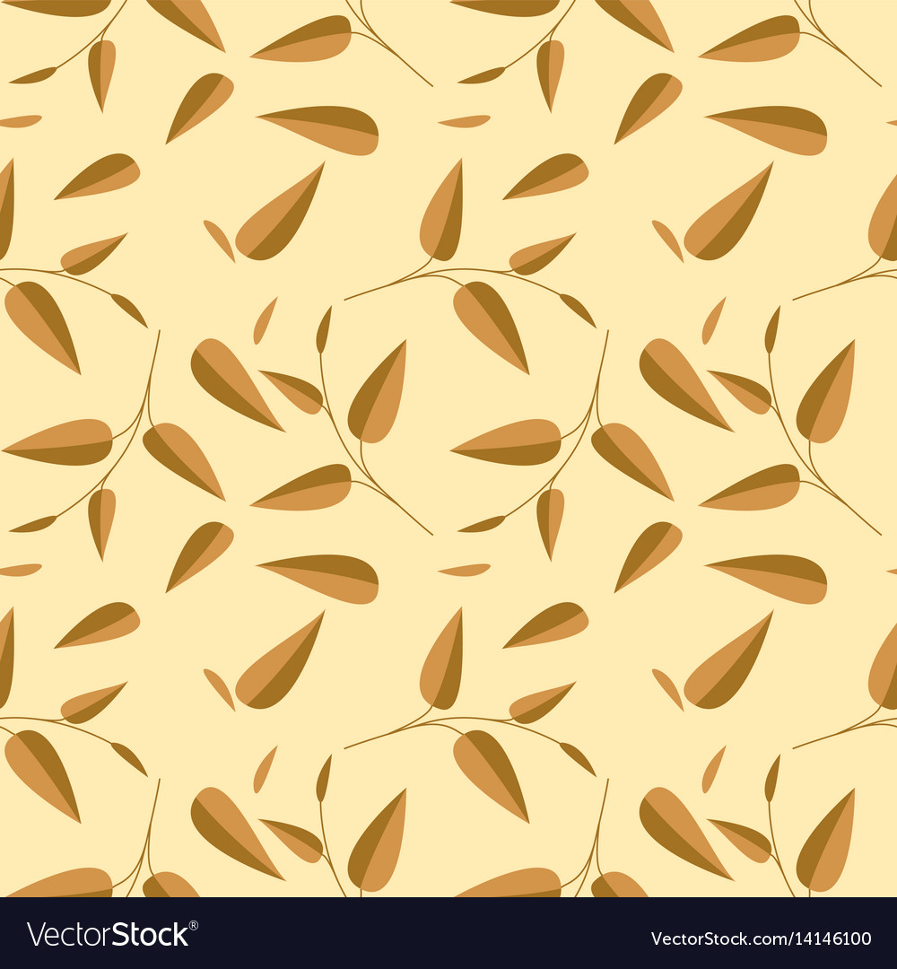 Tea leaves seamless pattern