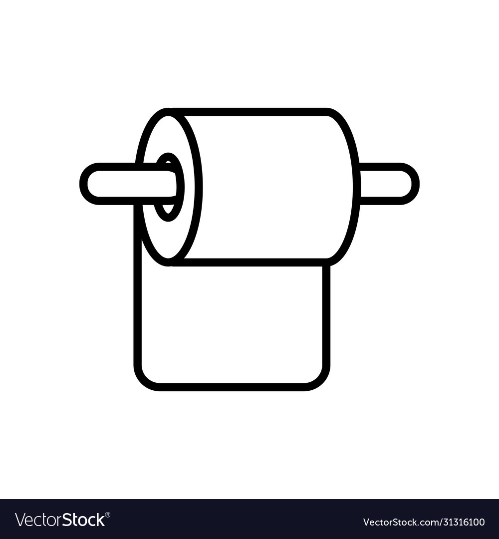 Toilet paper icon line style