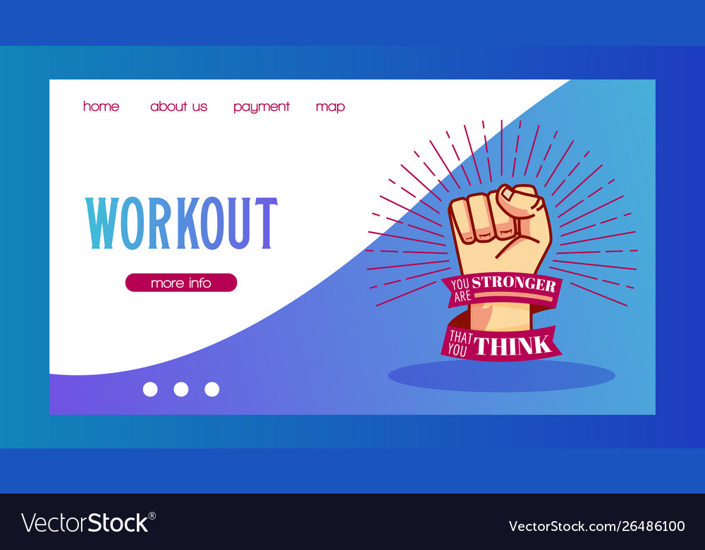 Workout And Be Stronger Royalty Free Vector Image